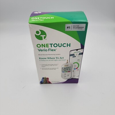OneTouch Verio Flex Blood Glucose Diabetes Diabetic Meter Test Kit Monitor 