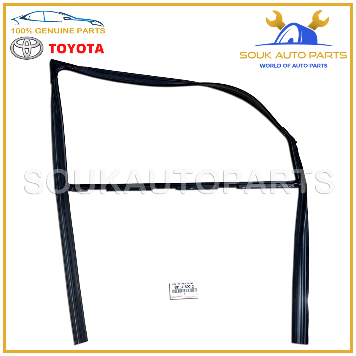 68151-50013 Genuine Toyota RUN, FRONT DOOR GLASS, LH 3UZ-FE Lexus