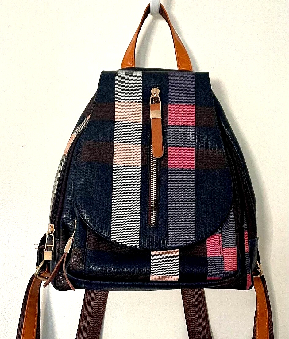 Unbranded Plaid Backpack Bags & Handbags for Women for sale 