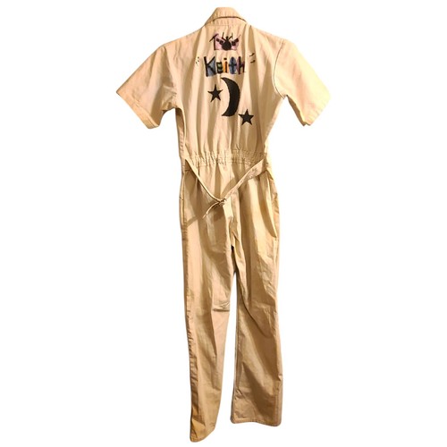 Vtg Racing / Concert White Wrangler Coveralls Patches 38 Long Gulf Champion Mens - Picture 7 of 17