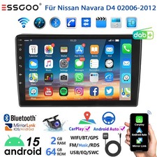 DAB+ Für Nissan Navara D40 2006-2012 Autoradio 2+64G Carplay Android 15 NAVI KAM