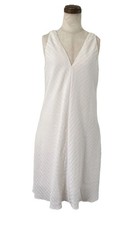 Everlane Womens The City Stripe Midi Dress White Sz 8 Coastal Beach Bridal Party