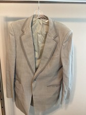 70s 40 Men  s VTG After Six Formal Wear Tuxedo Tux gray suit jacket blazer Disco