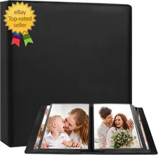 8X10 Photo Album 168 Pockets Holds 168 Photos, Large Capacity Leather Cover Fami