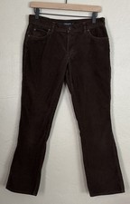 Vintage 90s Ralph Lauren Womens Pants 6 Corduroy Low Rise Flared Sequined Logo