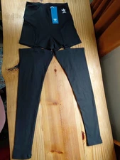 New adidas Two-in-One Tights Shorts Always Original Womens Originals Black Rib