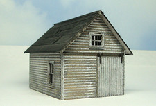 HO Scale Built Wood Model Garage