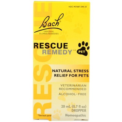 Bach Rescue Remedy Pet Natural Stress Relief Homeopathic Dropper 20Ml