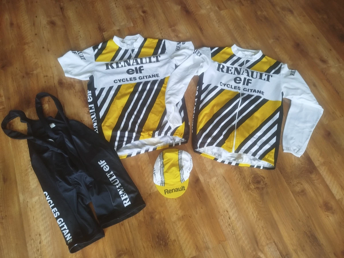 Maillot Vélo Cyclisme Vintage Renault Gitane Eroica, 50% Laine, Années 70, Taille XL