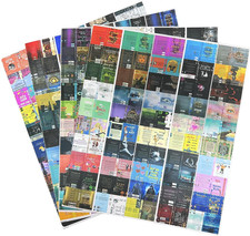 200PCS Mini Book Cover Stickers for Dollhouse Decor and DIY