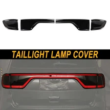 Smoked Black Tail Light Lamp Cover Guard Trim For Dodge Durango 14+ Accessories