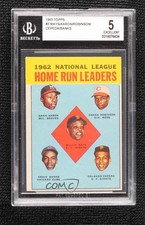 1963 Topps League Leaders Hank Aaron Frank Robinson Willie Mays #3 BGS 5 HOF 0q3
