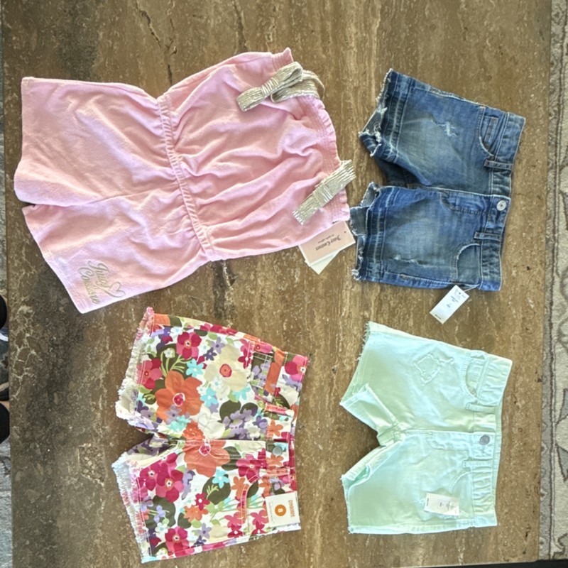 Gymboree Juicy Couture Gap Girls 7/8 Summer Outfit Set Romper Shorts Floral 
