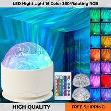 16 Color RGB Starry Sky Galaxy Aurora LED Night Light USB Remote Lamp