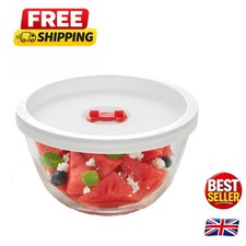 High-Quality 1.3L Multipurpose Glass Bowl with Lid - Perfect for Salads & More