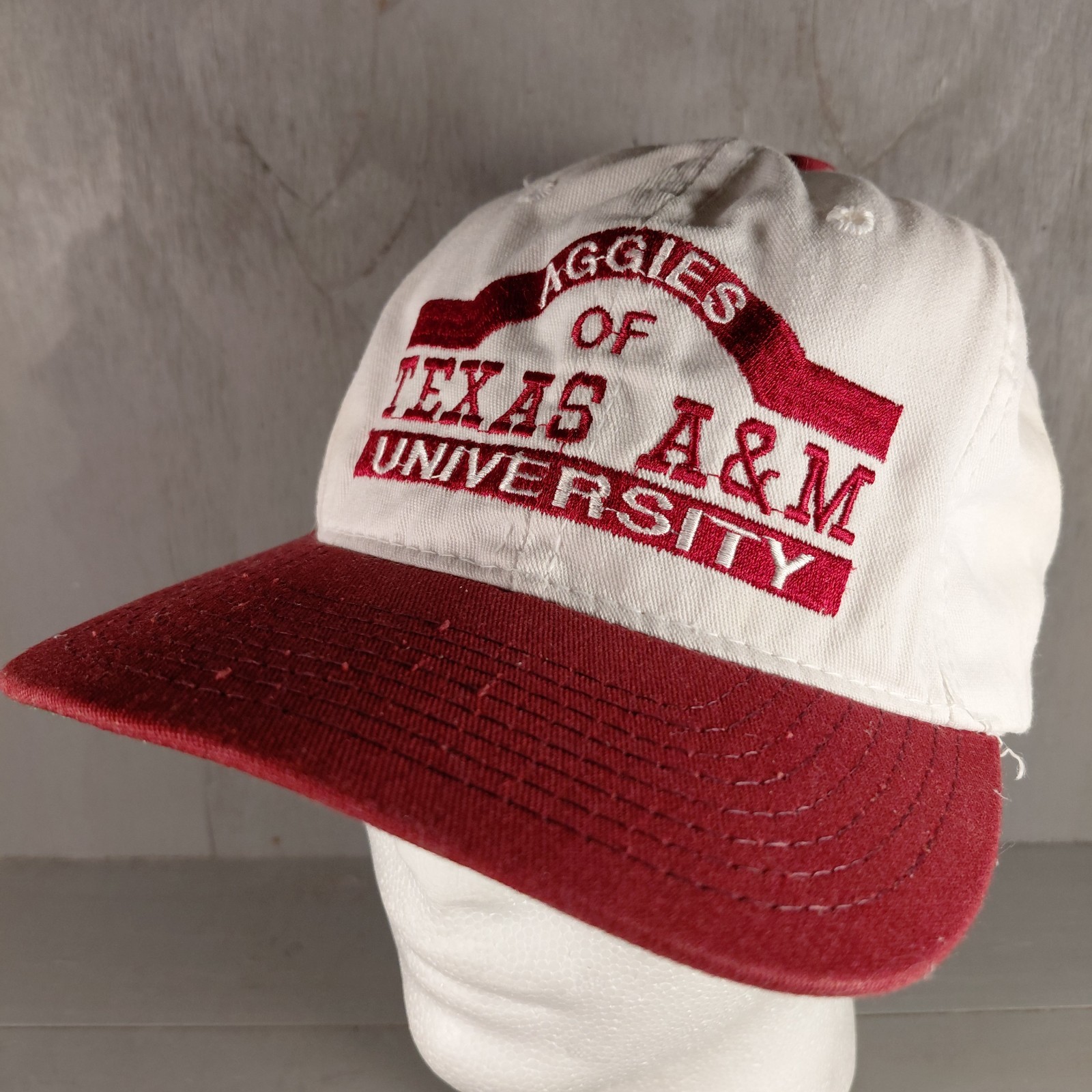 Vintage TEXAS A&M AGGIES Made in USA Snapback Hat Cap Spell Out