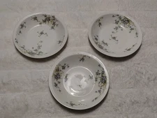 Theodore Havilland Limoges France Set Of 3 Soup Cereal Plates 7.5" Floral