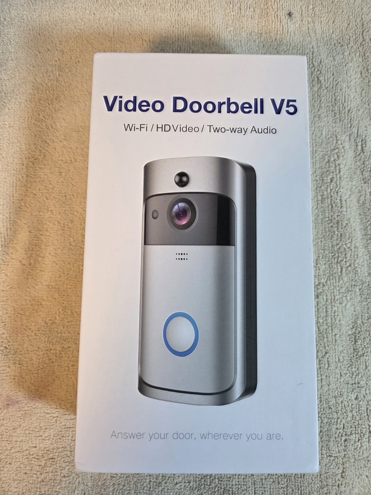 Smart WiFi Video Doorbell V5 with HD Video and Two-Way Audio-image