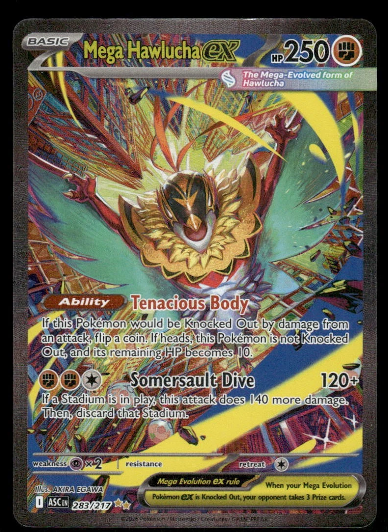 Mega Hawlucha ex - Ascended Heroes #283 Price & Value ($64.99