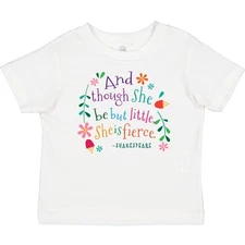 Inktastic She Is Fierce Funny Shakespeare Quote Baby T-Shirt William Though Be