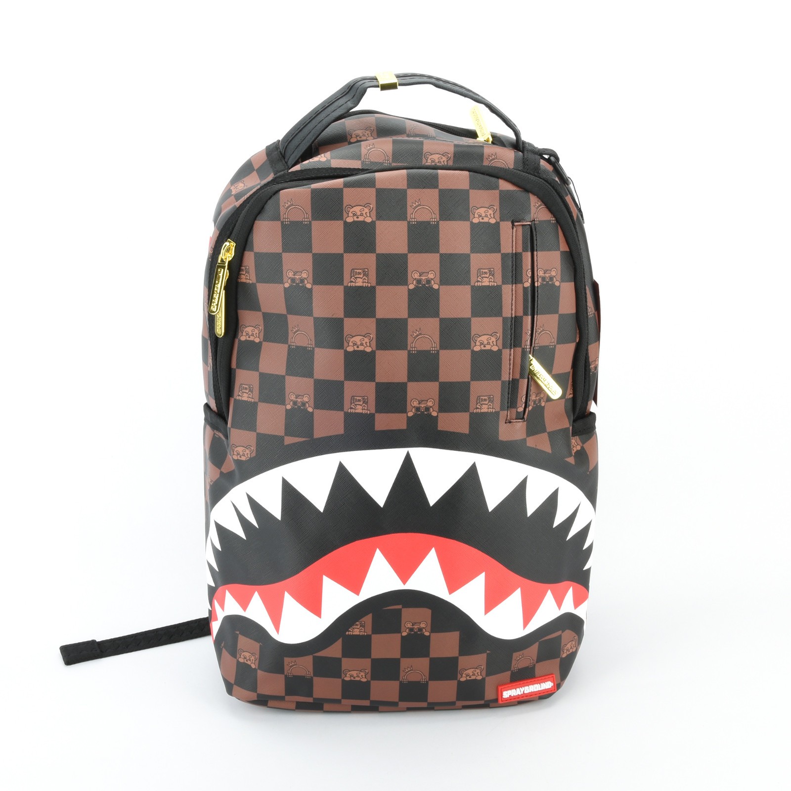 Zaino Sprayground Shark The Hideout in pelle marrone