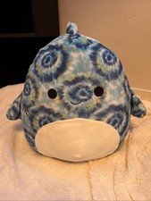 Squishmallows 16-Inch Plush Luther The Shark – Super Soft Blue Tie-Dye Stuffed Animal, Great For Cuddling, Gifts, And Collectors