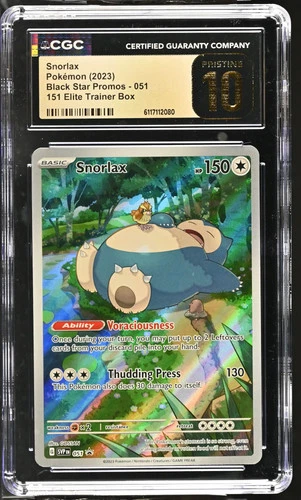 2023 Pokemon Black Star Promos Snorlax 151 ETB Pristine CGC 10 #051