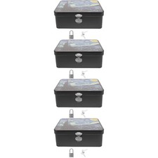 4 Pack Metallbox Mit Schloss Vintage Schatztruhe Zinnplattenkoffer