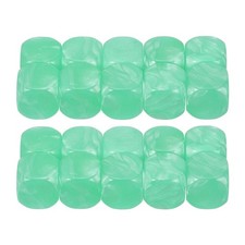 16 mm Dice Blank 50 Pcs Rounded Corner with Pearl Smoothed Surface Green