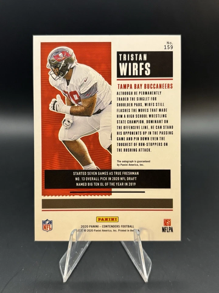 Tristan Wirfs (RC) | 2020 Panini Contenders #159 | Wild Card Ticket Auto - Image 2 of 2