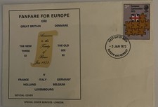 Fanfare for Europe The Three & The Old Six V Europe 1973 Dawn First Day Cover