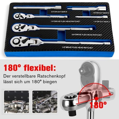 BGS Ratsche Knarre Umschaltknarre Ratschenschlüssel 1/2 Zoll 3/8 Zoll 1/4 Zoll