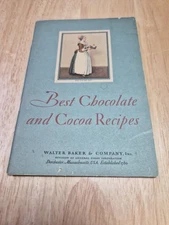 Vintage 1932 Baker's Best Chocolate & Cocoa Recipes Cookbook Walter Baker & Co