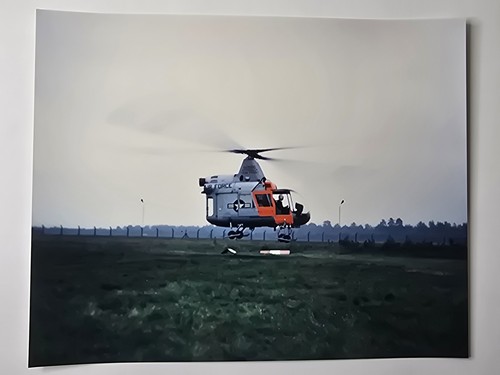 USAF Kaman HH-43B Huskie 60-0260 Hovering Without Tail 8x10 Photo Vintage