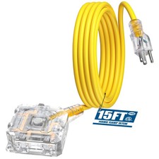 DEWENWILS 15FT Heavy Duty Extension Cord 14AW...