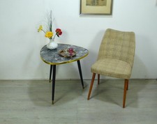 50er Cocktailtisch Couchtisch Nierentisch Dreieck Marmoriertes Resopal
