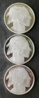 Lot of Three SilverTowne 1oz Silver Buffalo Rounds
