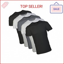 Gildan Men's Crew T-Shirts, Multipack, Style G1100, Black/Sport Grey/Charcoal 5