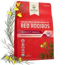 Red Rooibos Tea Bags USDA Organic South African Herbal Tea Caffeine Free
