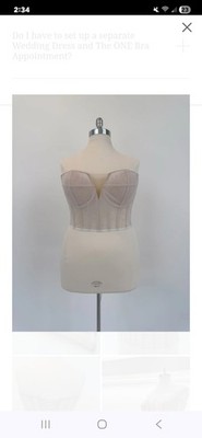 Brides By Young The One Corset Bra PS028C-23 Light Skin/Nude Size 22S