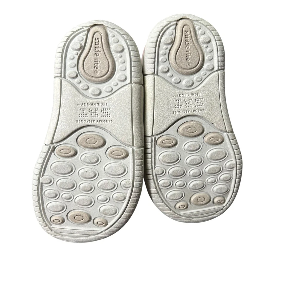 Stride Rite SRT Elliot White Leather Boys Shoes Size 3.5W Baby Toddler Sneakers - Image 4 of 4