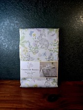Countryside Bunnies Floral Garden Farmhouse Cloth Tablecloth 52" 70" New 