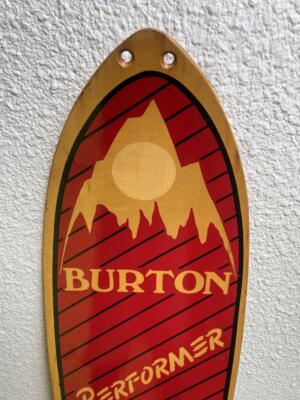 BURTON SNOWBOARD 1985 PERFOMER With Binding Wooden Board BURTON SNOWBOARD 1985 PERFOMER With Binding Wooden Board