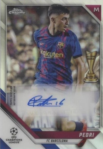 2021 TOPPS CHROME CHAMPIONS LEAGUE B&W RAYWAVE REFRACTOR #89 PEDRI