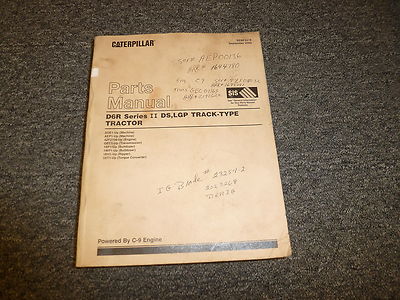 Caterpillar Cat D6R Series II DS & LGP Track Type Tractor Parts Catalog Manual