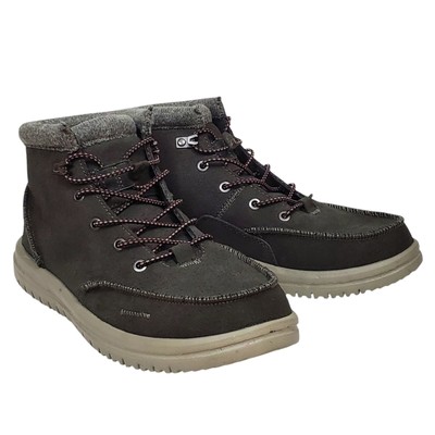 Hey Dude mens Bradley eco ankle boots charcoal gray recycled 