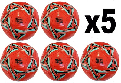 Fußball Ball Größe 5 Großpackung 5er SET Fußball Trainingsbälle Team Restposten ROT