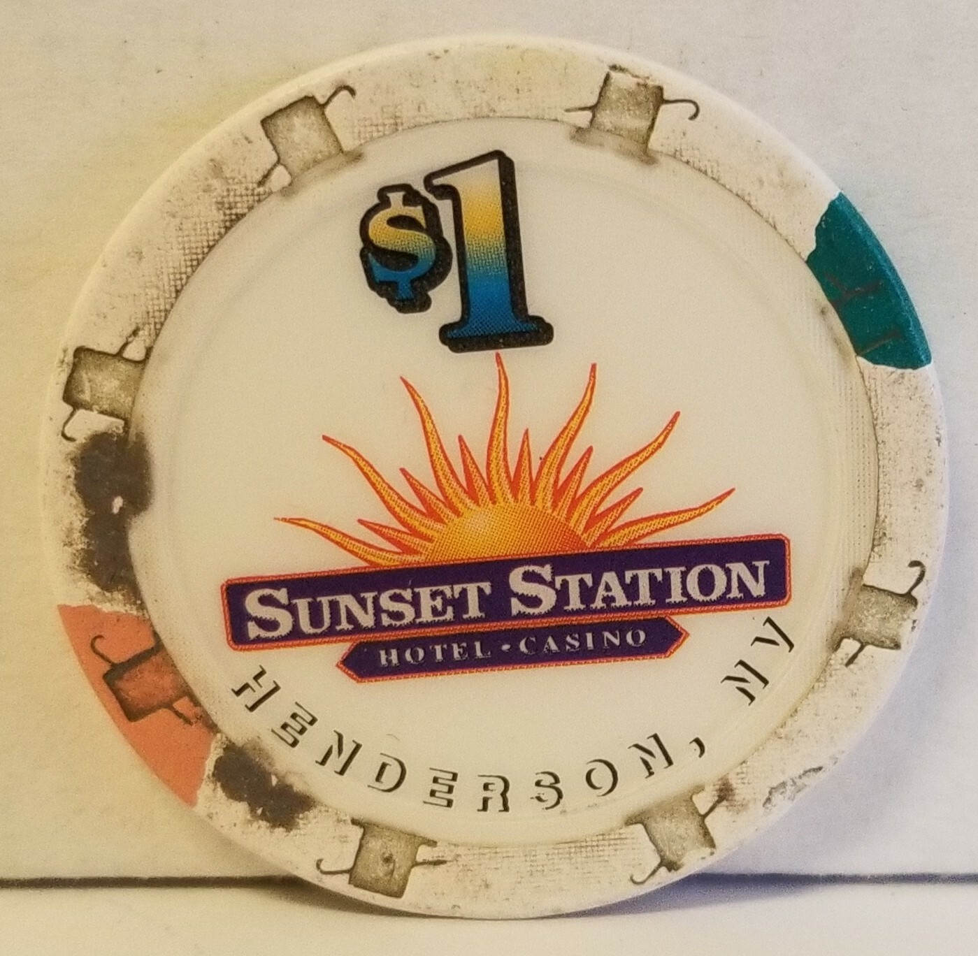 1 Sunset Station Casino Chip Henderson las vegas Nevada eBay
