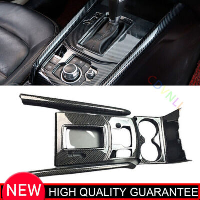 For Mazda CX-5 2017-2021 ABS Carbon Fiber Central Console Gear Shift Panel Trim
