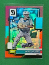 2022 Panini Donruss Baseball Jacob Stallings #135 Base Holo Red
